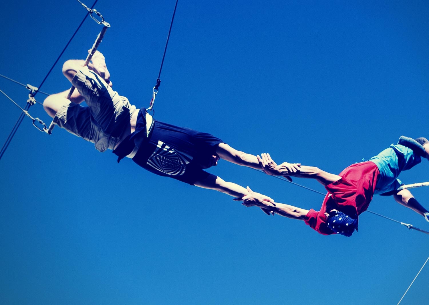 Flying trapeze catch in Brisbane