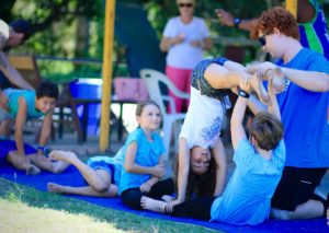 Kids parties and school holiday programs hand balancing Circus Arts Sydney