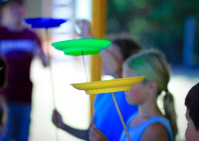 Spinning plates in vacation care Circus Arts Sydney