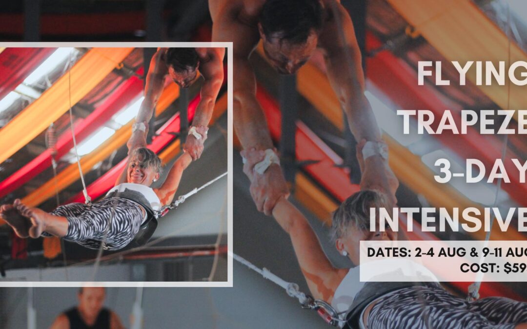 Flying Trapeze 3-Day Intensive Workshop – 2-4 and 9-11 August 2024